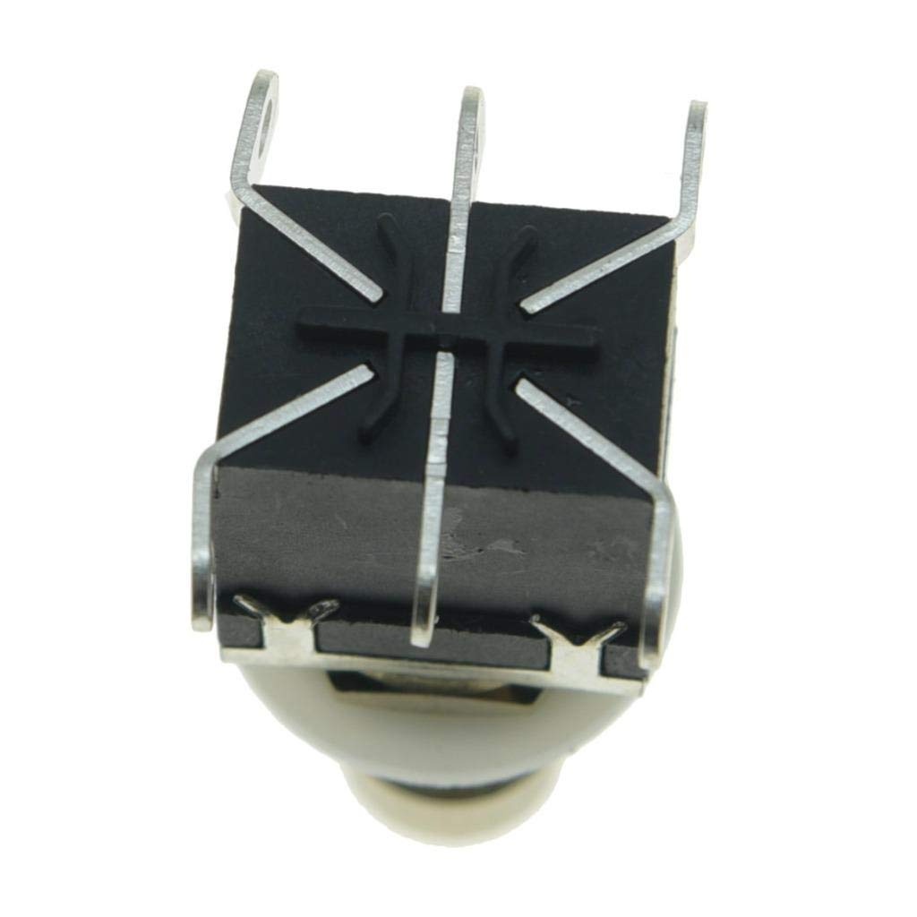 Kaish - Juego de 2 interruptores de pedal para guitarra eléctrica con 6 pines DPDT, color negro, Pack of 2