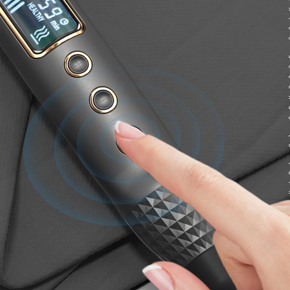 Cepillo Curling Hierro de Cerámica Sakura con Pantalla Digital para Cabello Soplado