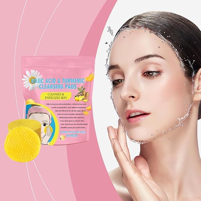 Toallas Desmaquillantes con Cúrcuma - Pads de Limpieza Facial Innovadores - Pack de 40/80/120 unidades - Esponjas Faciales Comprimidas - ¡Desmaquilla y Limpia Profundamente!