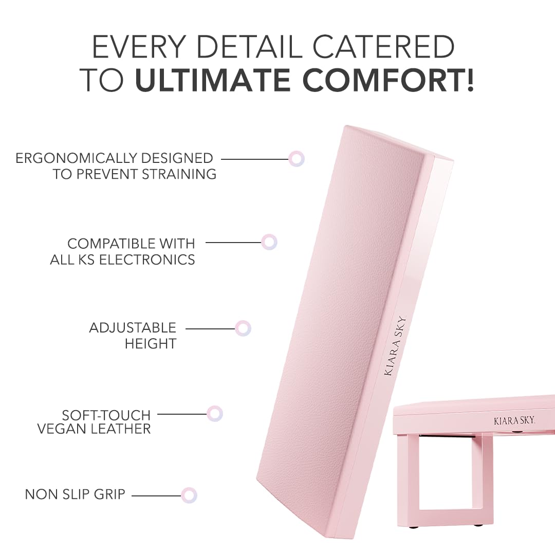 KIARA SKY Kiara Sky Uñas Profesionales Reposabrazos Para Estaciones De Técnico De Manicura Y Pedicura - Resistente A La Acetona E Impermeable