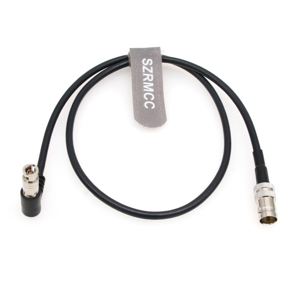 Cable Coaxial de Vídeo SZRMCC en Ángulo Recto Micro BNC Q4 a BNC Estándar 75 Ohmios UHD 4K para Blackmagic Video Assist 5″ 12G-SDI HDR Monitor