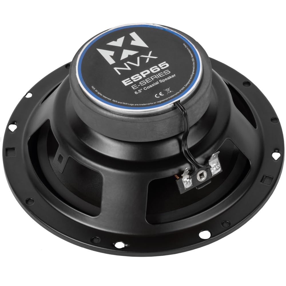 Altavoces Coaxiales NVX ESP65 de 6.5 Pulgadas Negro con Tweeters de Cúpula PEI