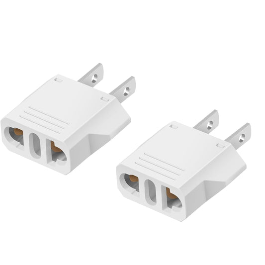 Adaptador de Conexión JOZUTTOW Europa a América Negro Pack de 2