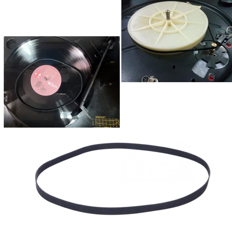 Correas de Repuesto Sam&Johnny Negro para Audio-Technica AT-LP60 y AT-LP60x (2 Unidades)