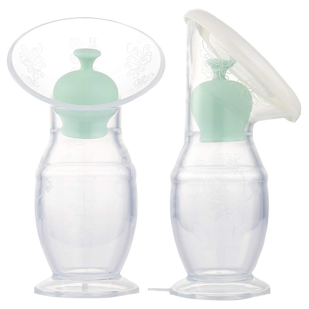 LURKO Duo Pack para Mamás: Extractor de Leche Manual y Protectores de Lactancia, Paquete con Protectores y Recolector de Leche Materna, Libre de BPA, Bolsa Transportadora, Collar Antiderrame