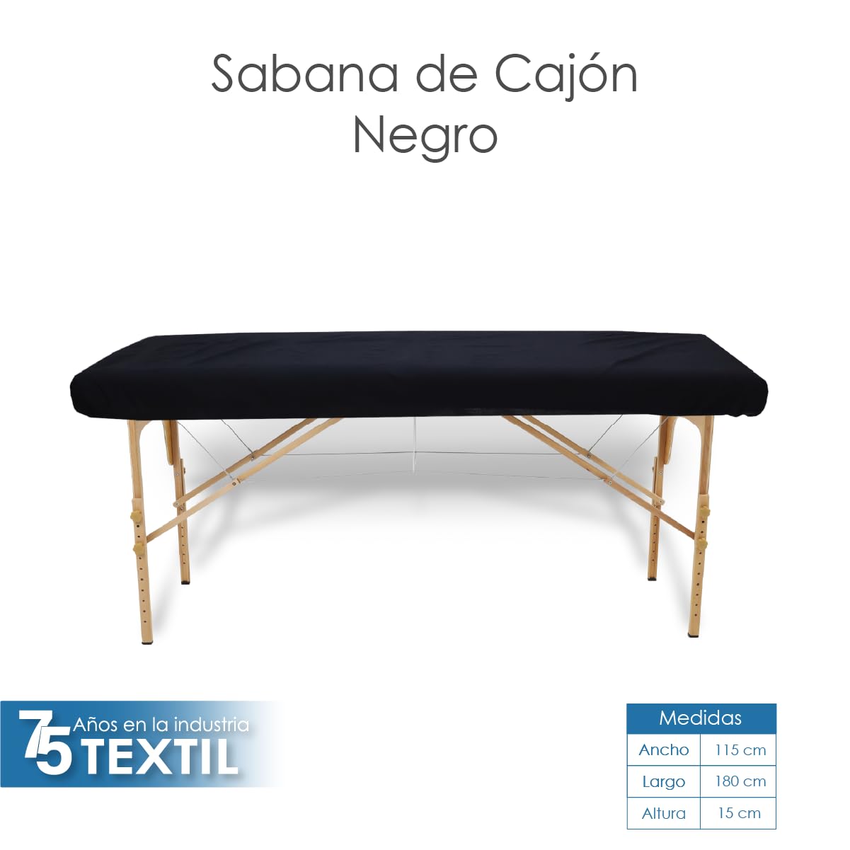 La Nueva Perla Juego Sabana Camilla Masaje Spa Exploracion Microfibra Color (Negro, 1 Juego (2 Piezas))