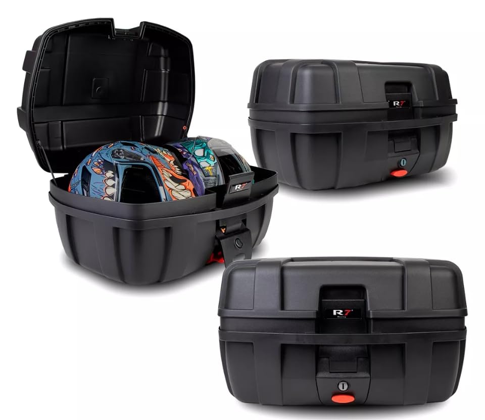 Caja Para Moto Trasero 50 Lts Con Respaldo R7 Racing