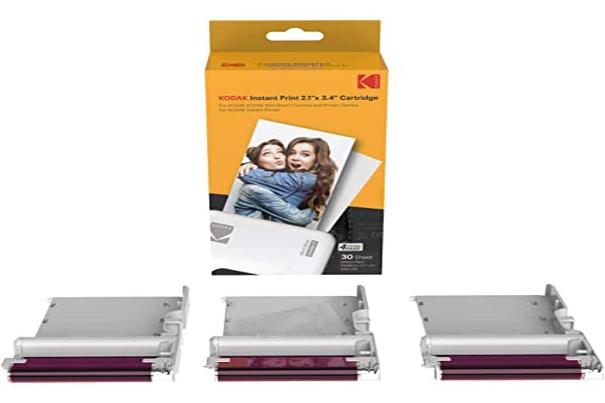 Cartucho de Proceso de Laminado Kodak 4PASS Compatible con Mini 2 Plus y Mini Shot 2 Retro Blanco