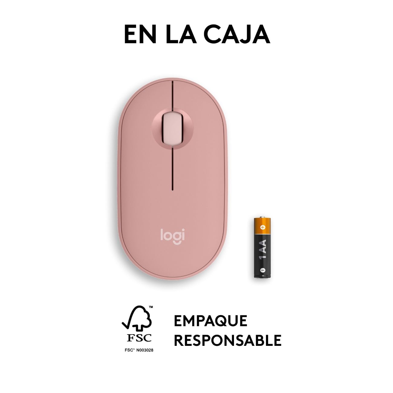 Logitech Pebble Mouse 2 M350s, estilizado Mouse inalámbrico Bluetooth, Ligero, Personalizable, clicks discretos, Easy-Switch, Windows, macOS, iPadOS, Android, ChromeOS - Rosa