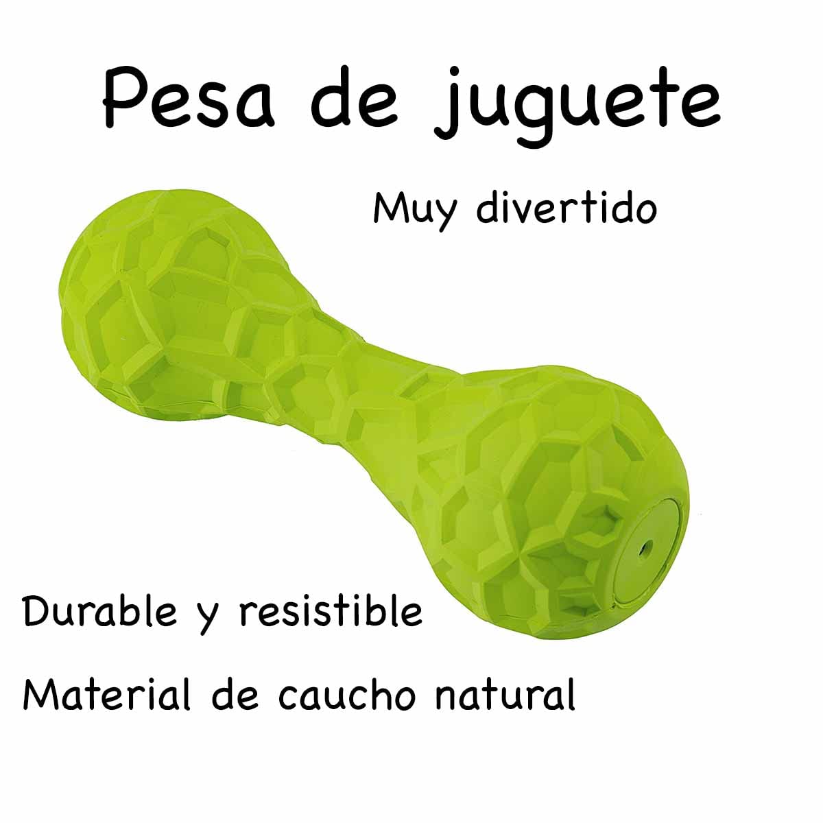 Juguete para Perro con Sonido al Morder, Diseño de Pesa, Super Resistente para Uso Rudo,