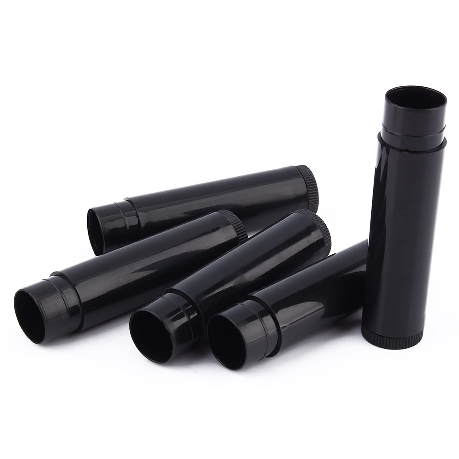 Lote 100 Unids 5 Ml Negro Claro, Contenedores de Bálsamo Labial Tubos de Bálsamo Labial Negro Tubo Contenedor de Bálsamo Labial Vacío