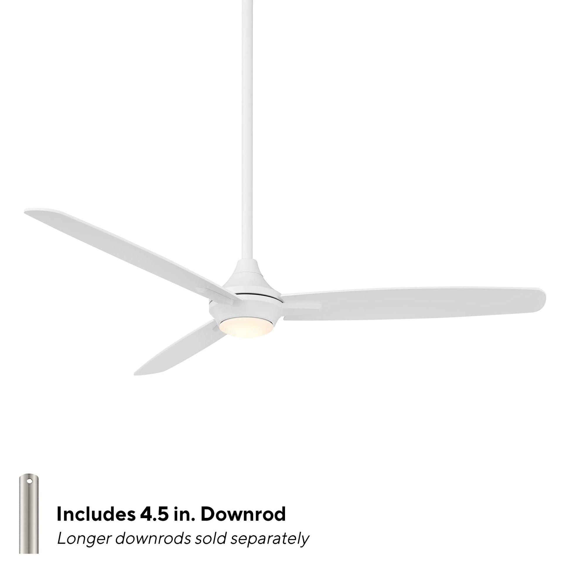 Ventilador de Techo Inteligente WAC Smart Fans Blanco Mate con Kit de Luz LED 3000 K y Control Remoto para Interiores y Exteriores