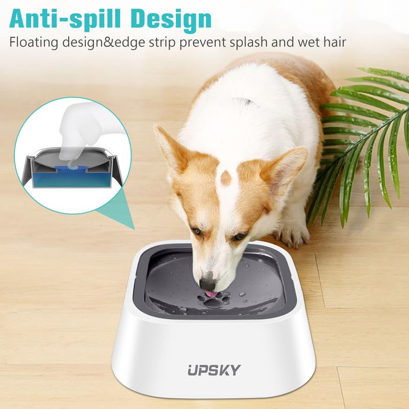 Cuenco para Perro UPSKY Azul Antideslizante y sin Derrames para Alimentación Lenta