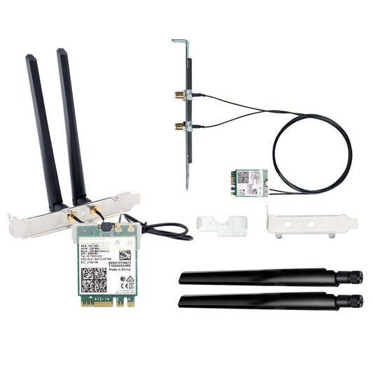 AX210 Tarjeta WiFi 6E WiFi M.2 NGFF Mini kit de computadora Adaptador 6GHz BT5.2 inalámbrico 802.11ax 5400Mbps 2.4Ghz 5Ghz Soporte OFDMA MU-MIMO AX210NGW Tarjeta de red Gigabit