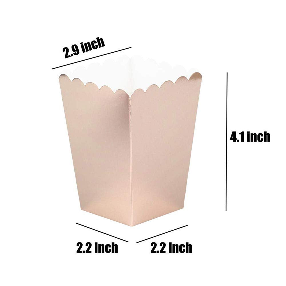 Cajas de Palomitas AimtoHome oro rosa mini para Fiestas