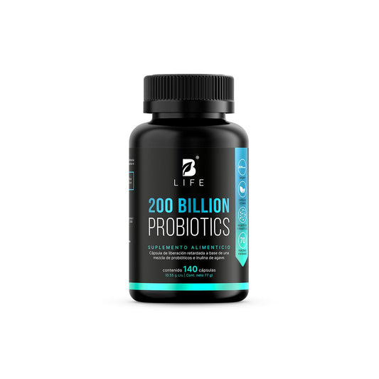 B Life Probióticos 200 Billones | 120 cápsulas | 11 Cepas con Inulina de Agave | Tecnología DRcaps | 200 Billion Probiotics.