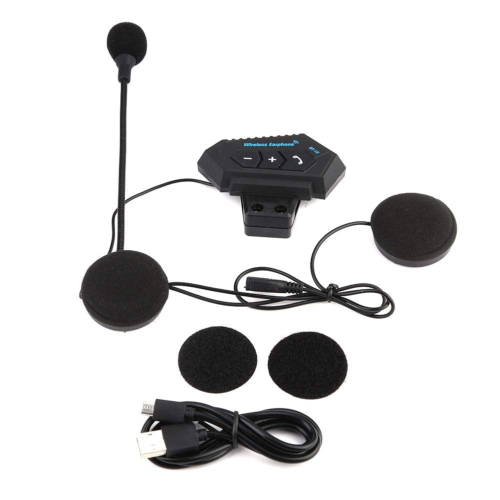 KIMISS Helmet Headphone, 1 par de Casco de Motocicleta BT Headset Auriculares Altavoces Soporte para Llamadas Manos Libres, Mensaje de Voz, Calidad de Sonido Genial