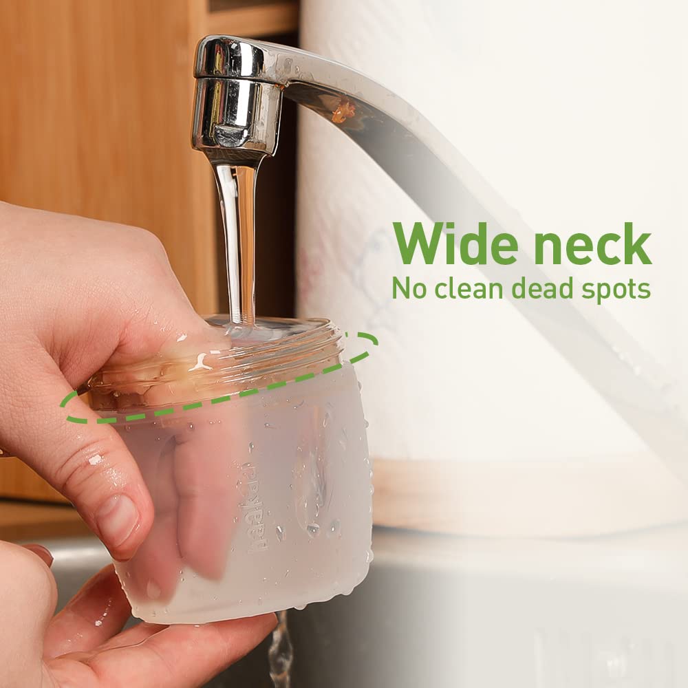 haakaa Gen.3 - Extractor de leche de silicona, 160 ml y juego de botellas, color melocotón
