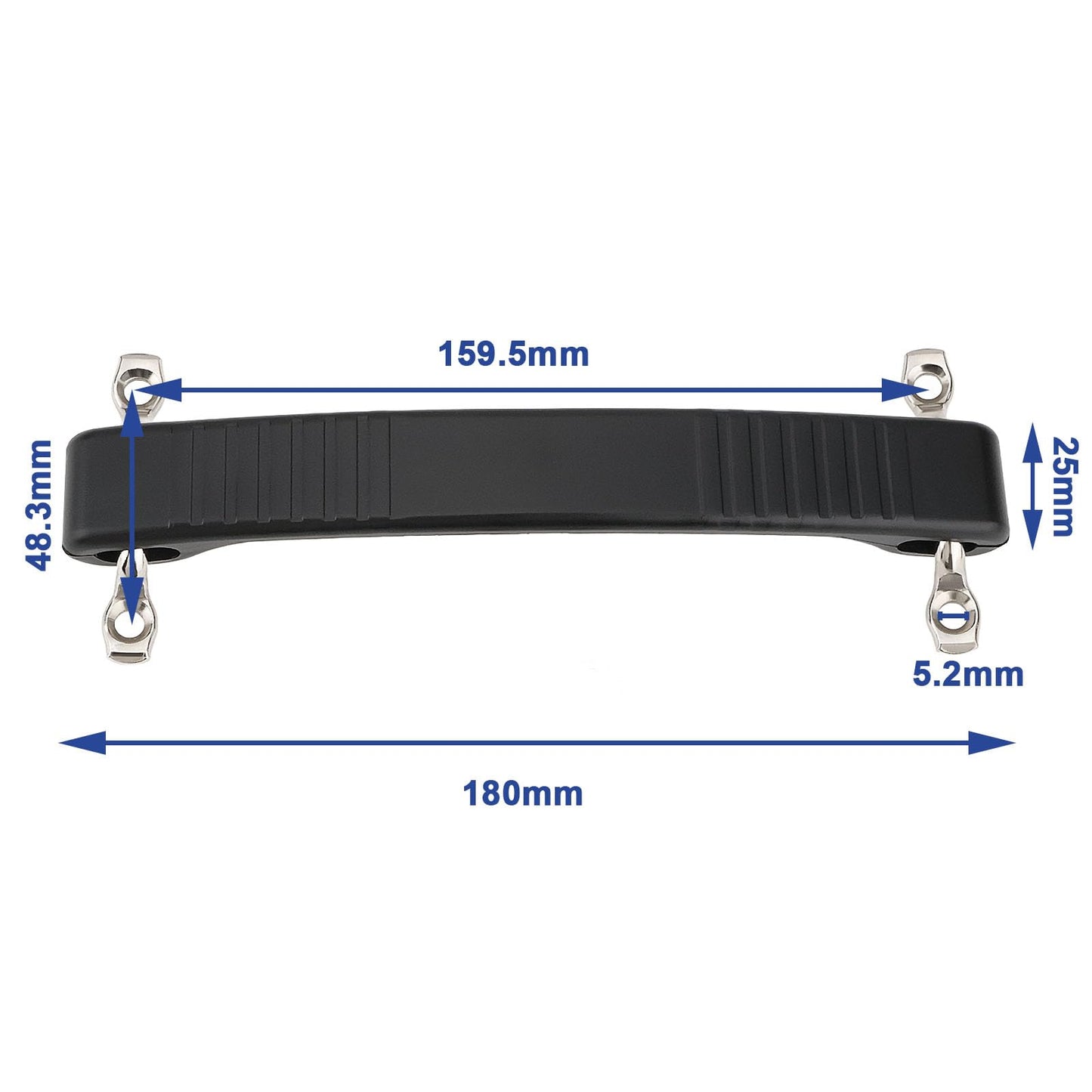 LT Easiyl - Mango de amplificador clásico Dogbone con tornillos, mango de goma suave compatible con amplificador de guardabarros, amplificador de bajo, amplificador de guitarra