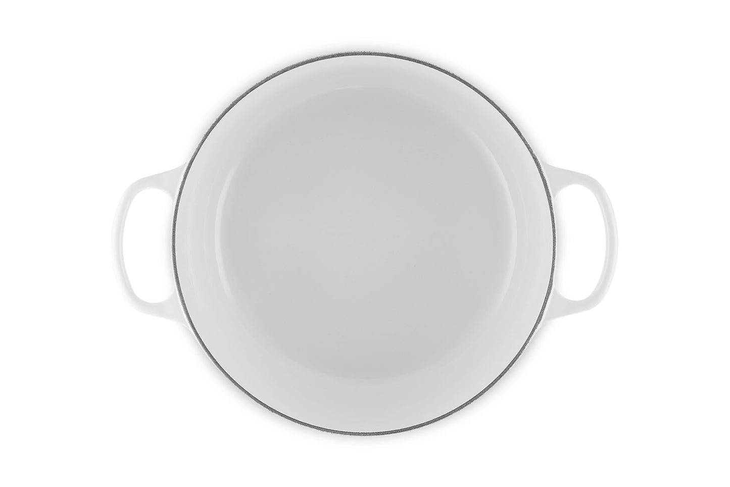 Le Creuset - Horno francés redondo de hierro fundido esmaltado, Blanco, 7.25 quart, 1