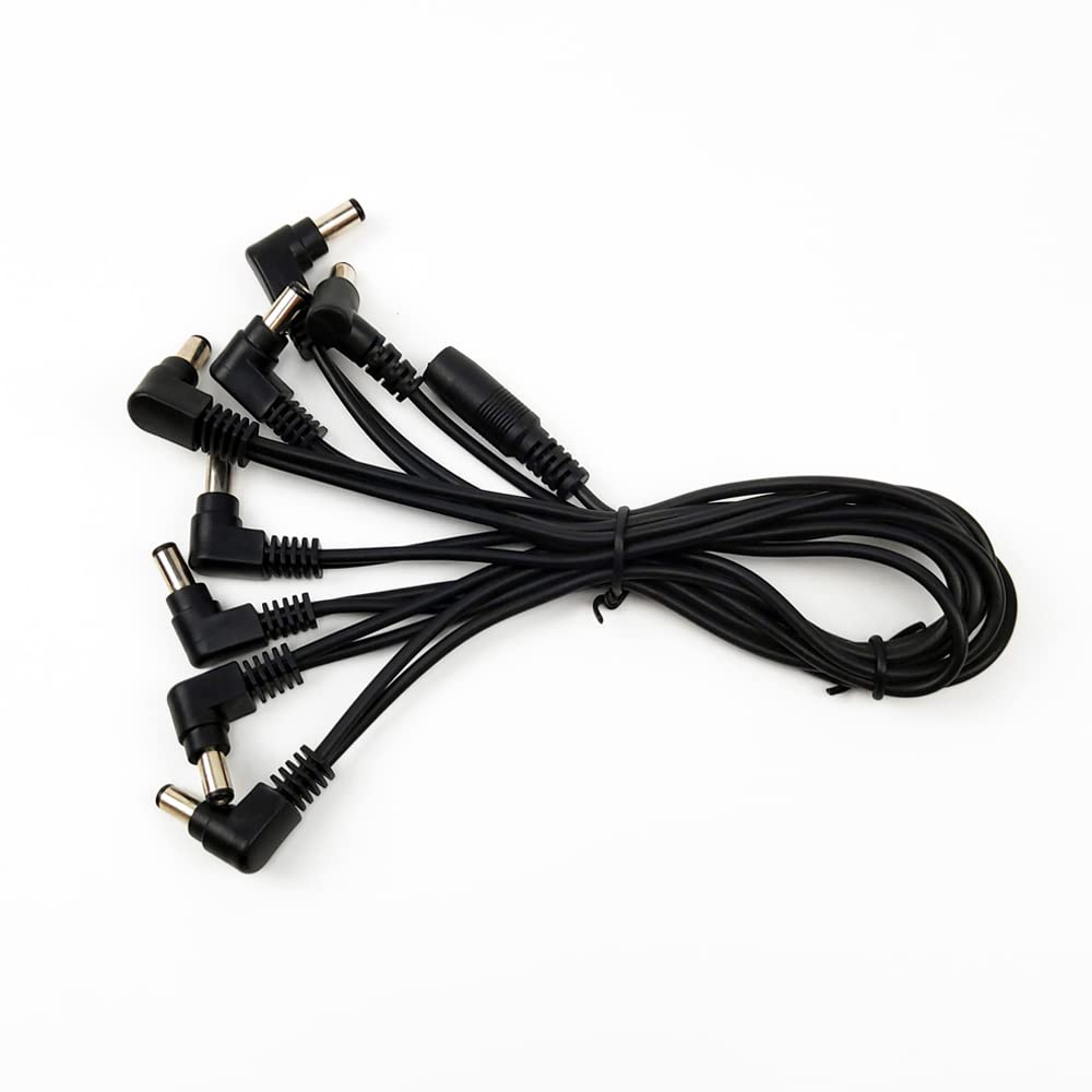 Cable Daisy Chain Pigtone Negro con Efecto de Guitarra para Pedal de 1 a 8 Vías