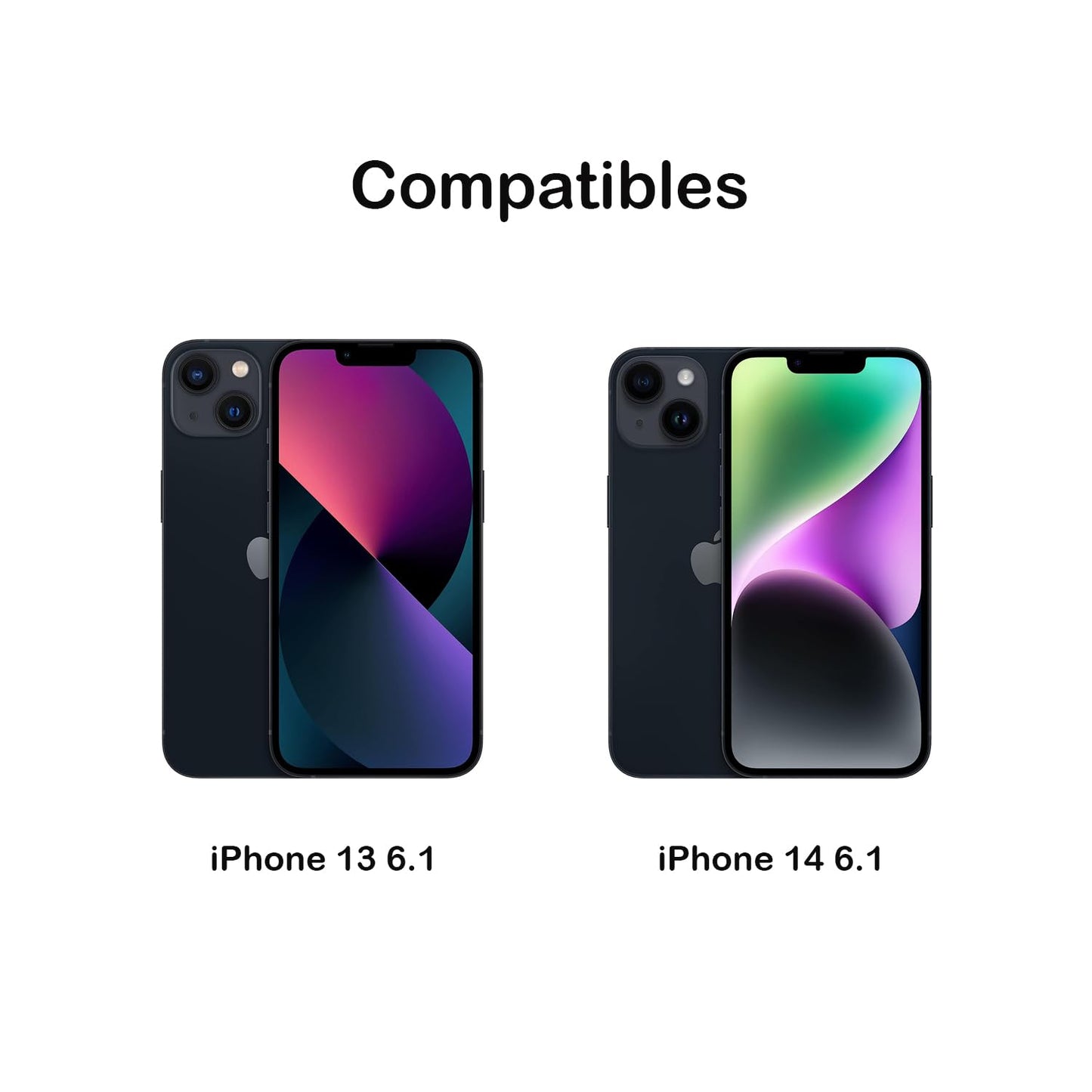 HaroKing Funda para iPhone 13/14 6.1 Pulgadas, Compatible con Magsafe circulo magnético, Acrílico RígidoTrasero con TPU Flexible, Esquinas con Absorción de Choque