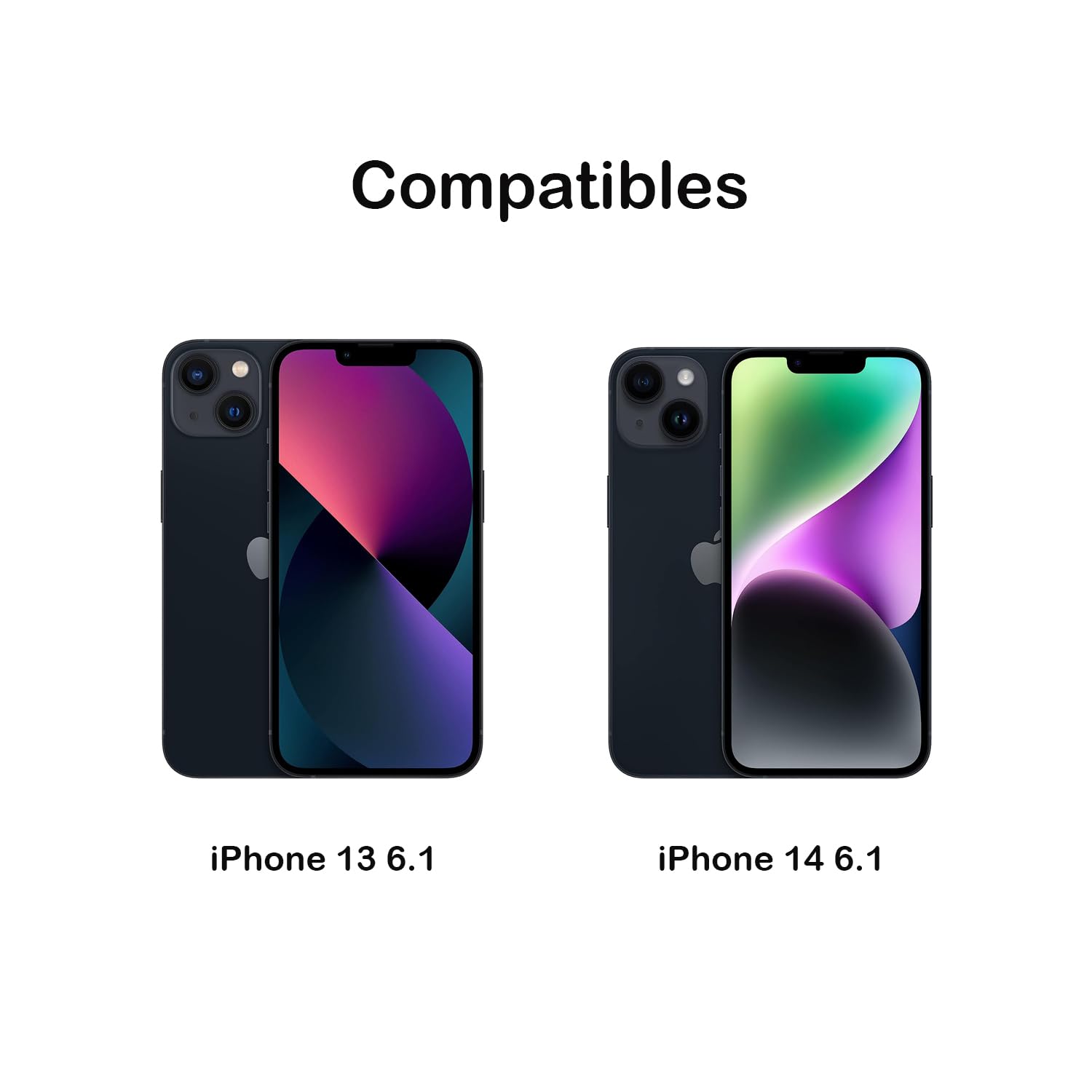 HaroKing Funda para iPhone 13/14 6.1 Pulgadas, Compatible con Magsafe circulo magnético, Acrílico RígidoTrasero con TPU Flexible, Esquinas con Absorción de Choque