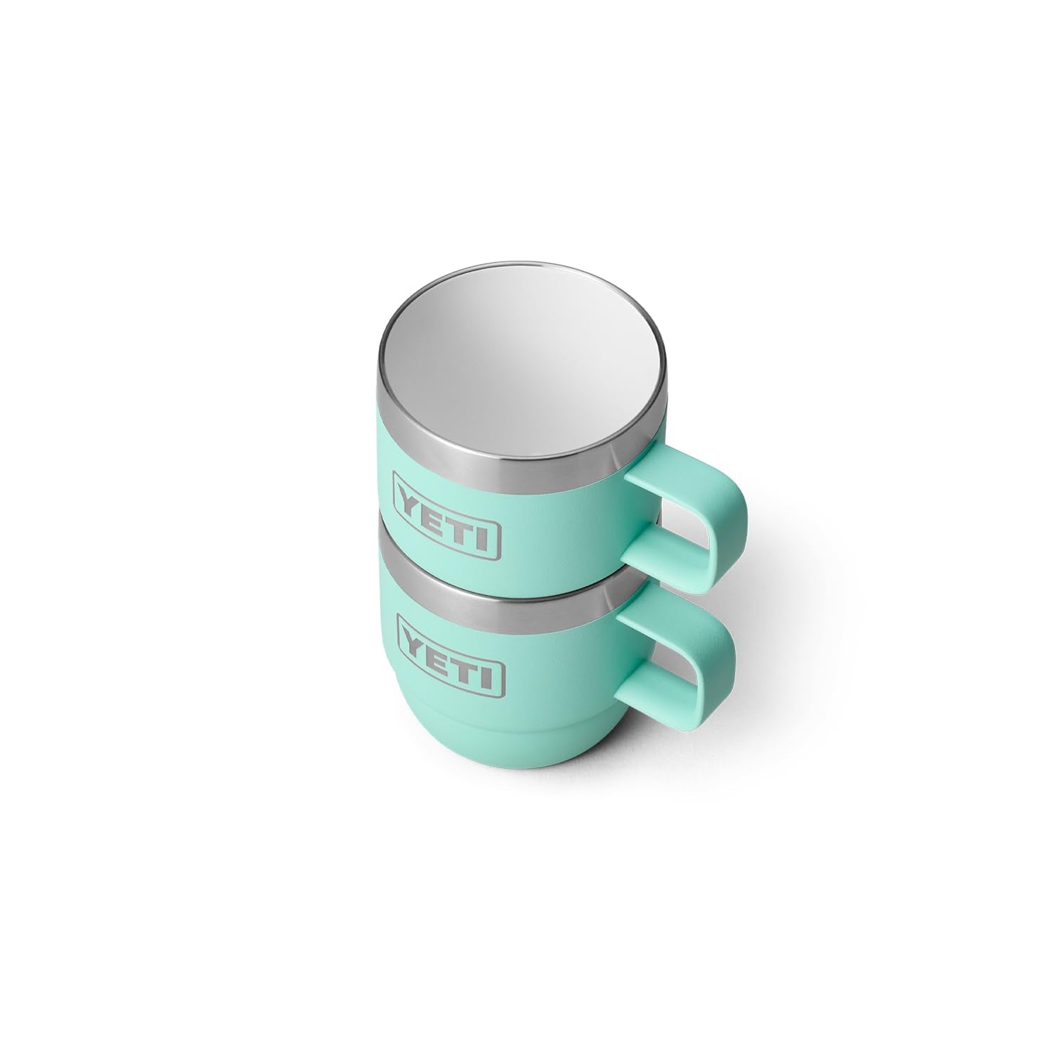 Taza Apilable YETI Crema de Mar, Acero Inoxidable, Aislamiento al Vacío, Paquete de 2