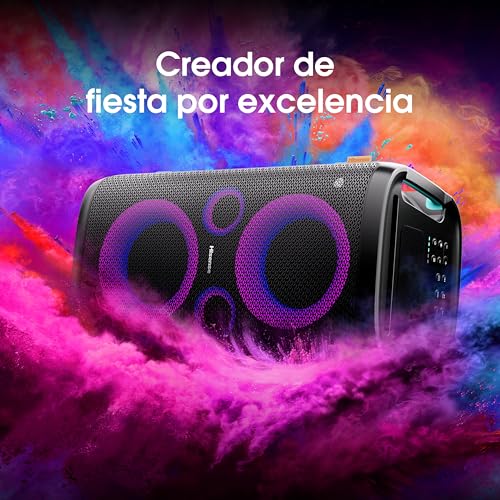 Hisense Party Rocker One,Ultimate - Altavoz inalámbrico para Fiesta Exterior e Interior con subwoofer, 2.0 CH, 300 W, IPX4 Impermeable, batería de Larga duración, Bluetooth5.0, Modo DJ y Karaoke
