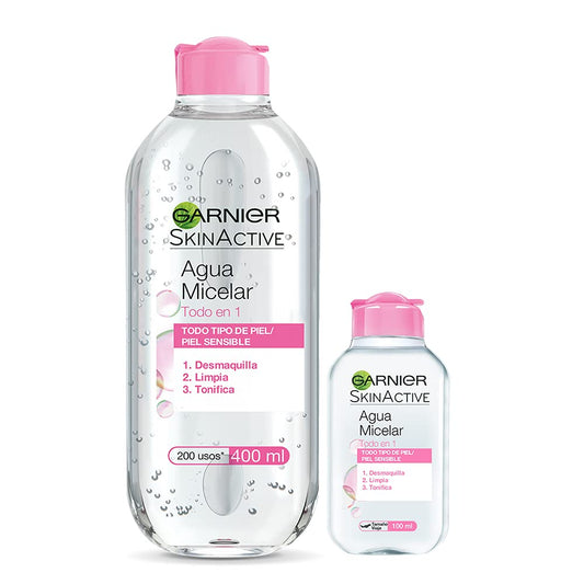 Kit Garnier Agua Micelar 400 ml + Travel Size 100 ml