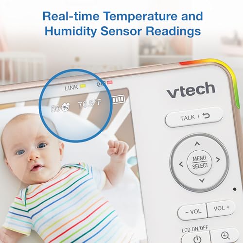 Monitor Inteligente para Bebé VTech V-Care Blanco 5 Pulgadas Acceso Remoto Detecta Inteligencia