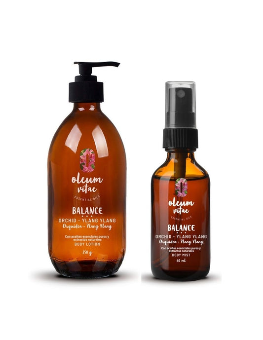 Kit Dúo OLEUM VITAE Orquídea Ylang Ylang Body Lotion y Body Mist con Aceite Esencial