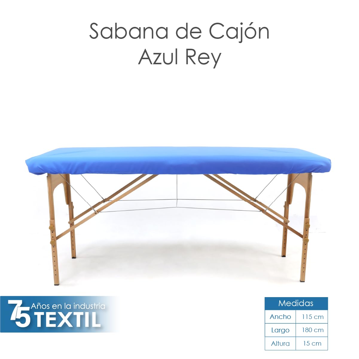 La Nueva Perla Juego Sabana Camilla Masaje Spa Exploracion Microfibra Color (Azul Rey, 1 Juego (2 Piezas))