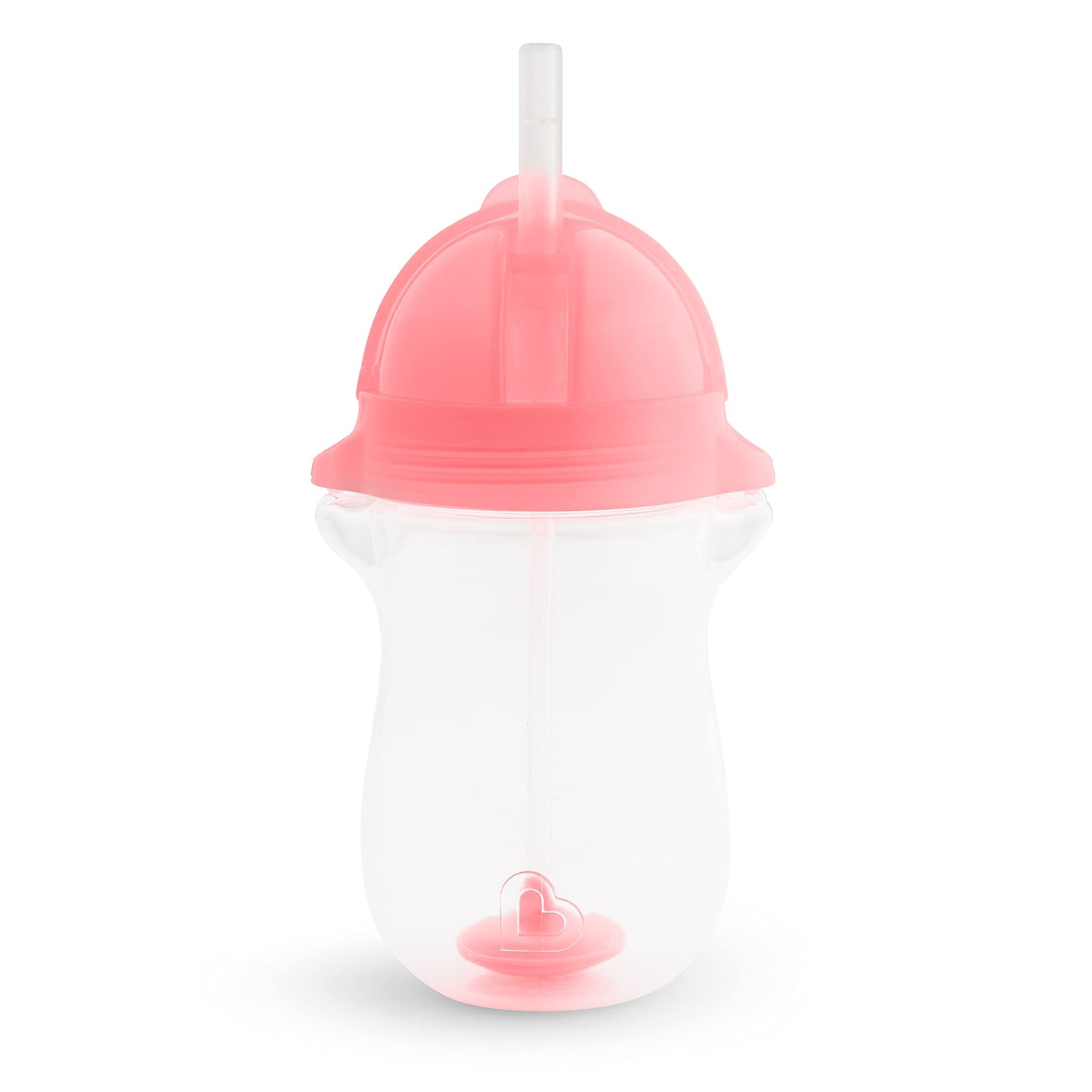 Munchkin Click Lock - Vaso de pajita con peso en cualquier ángulo, 2 piezas, color rosa y rosa