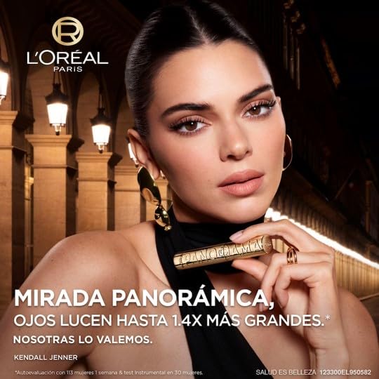 L'Oréal Paris, mascara de pestañas voluminizadora Panorama a prueba de agua, Ojos visiblemente más grandes, 9.4ml