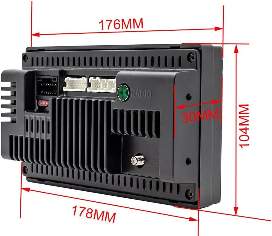 FINYQBET 7 Pulgadas Pantalla Inalámbrica Estéreo para Coche C1060N,2+32G Estéreo para Pantalla Carplay para Auto con Carplay， Pantalla HD Mirrorlink,FM,GPS,Bluetooth,RAC y más