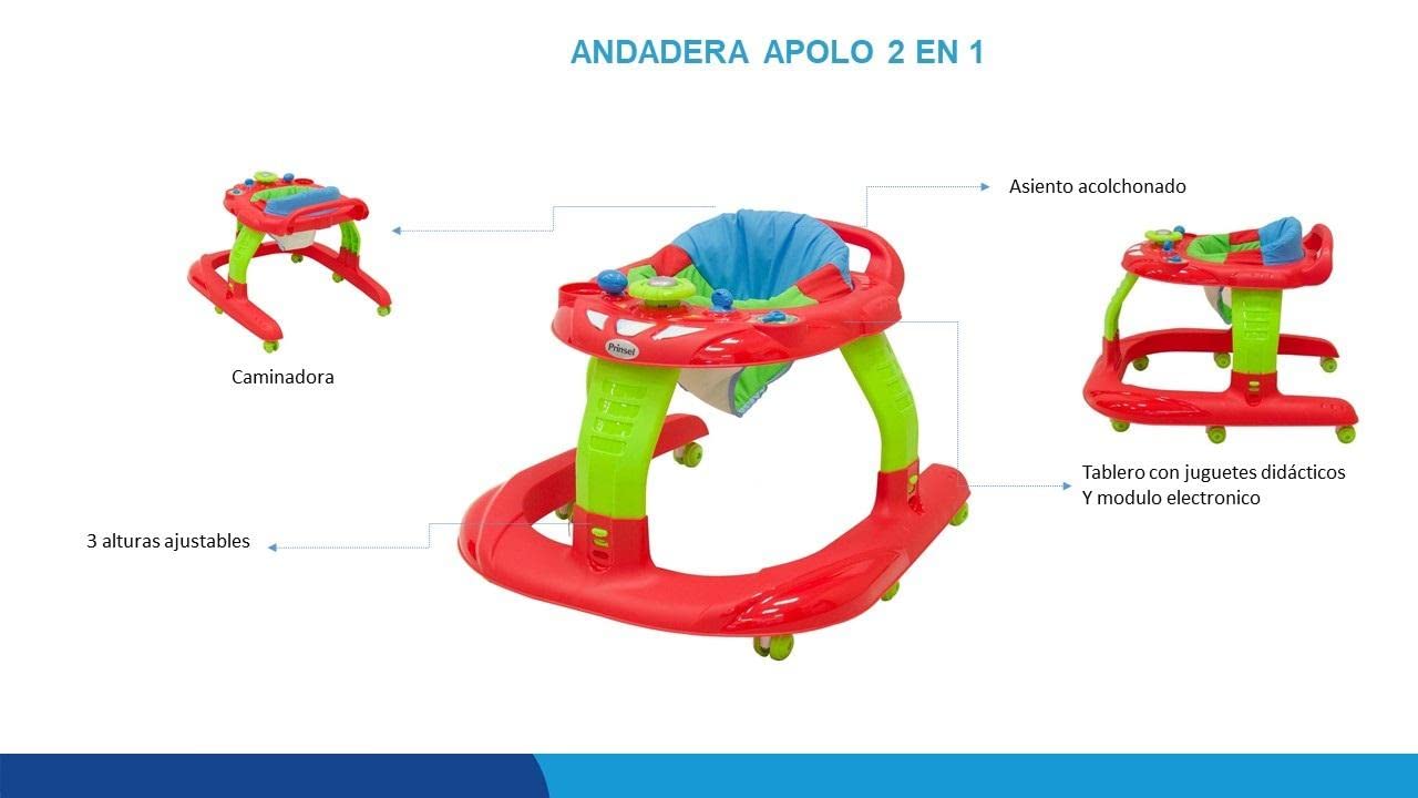 Prinsel 7115 Andadera Apolo Boy, Rojo,