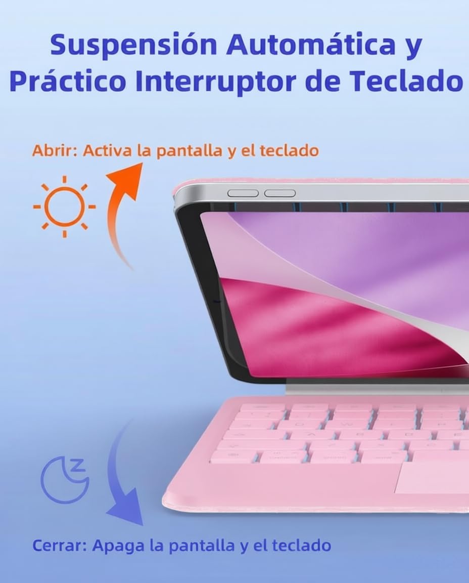 Teclado Magic MUINJOJM Compatible iPad 11ª Generación 2025 y 10ª 2022
