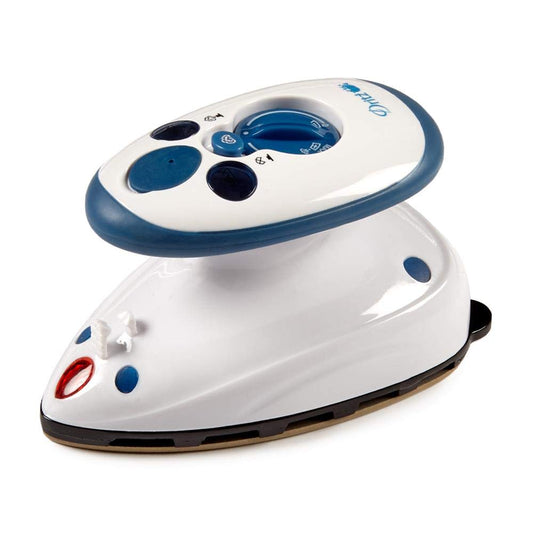Dritz Mighty - Plancha de vapor portátil, color blanco y azul