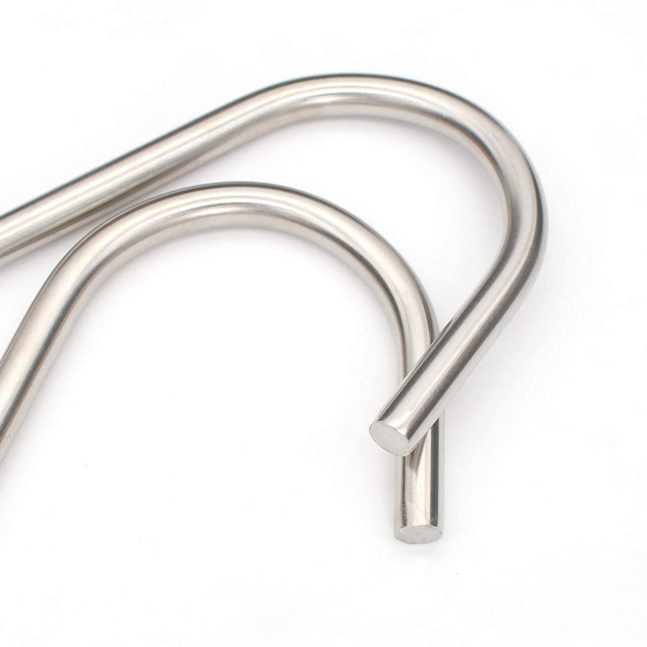HONSHEN - Ganchos para carne de 10 pulgadas, ganchos en S resistentes de acero inoxidable para procesamiento de carne, 4 unidades