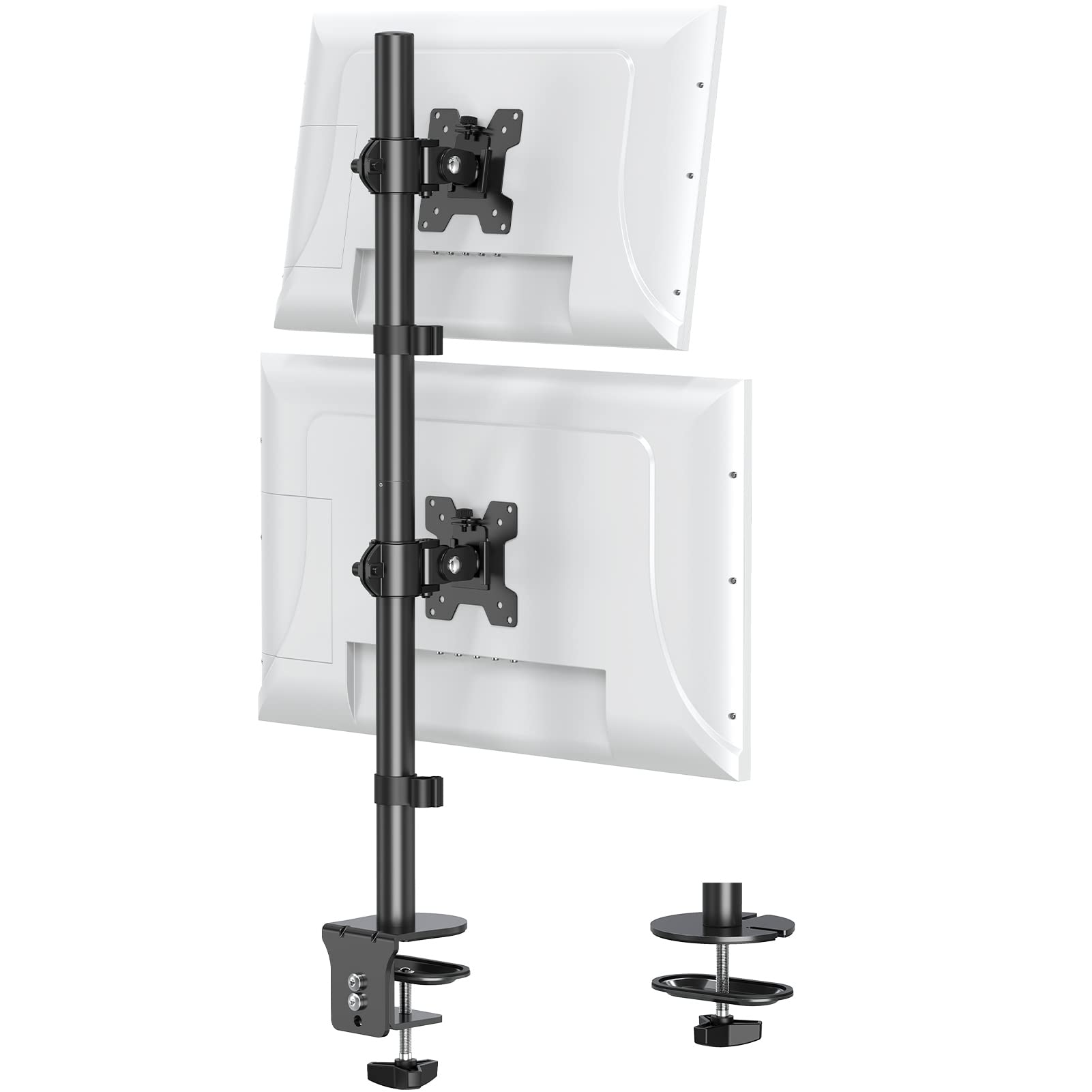Soporte Vertical para Monitor Doble MOUNT PRO Ajustable y Giratorio para 2 Monitores de hasta 32 Pulgadas