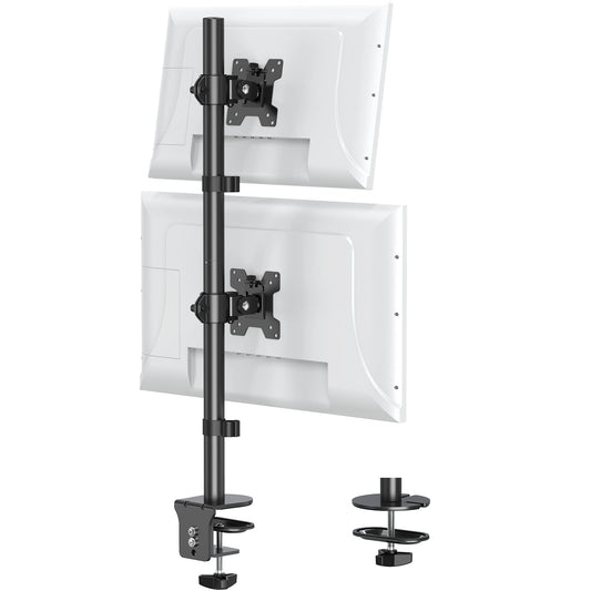 Soporte Vertical para Monitor Doble MOUNT PRO Ajustable y Giratorio para 2 Monitores de hasta 32 Pulgadas