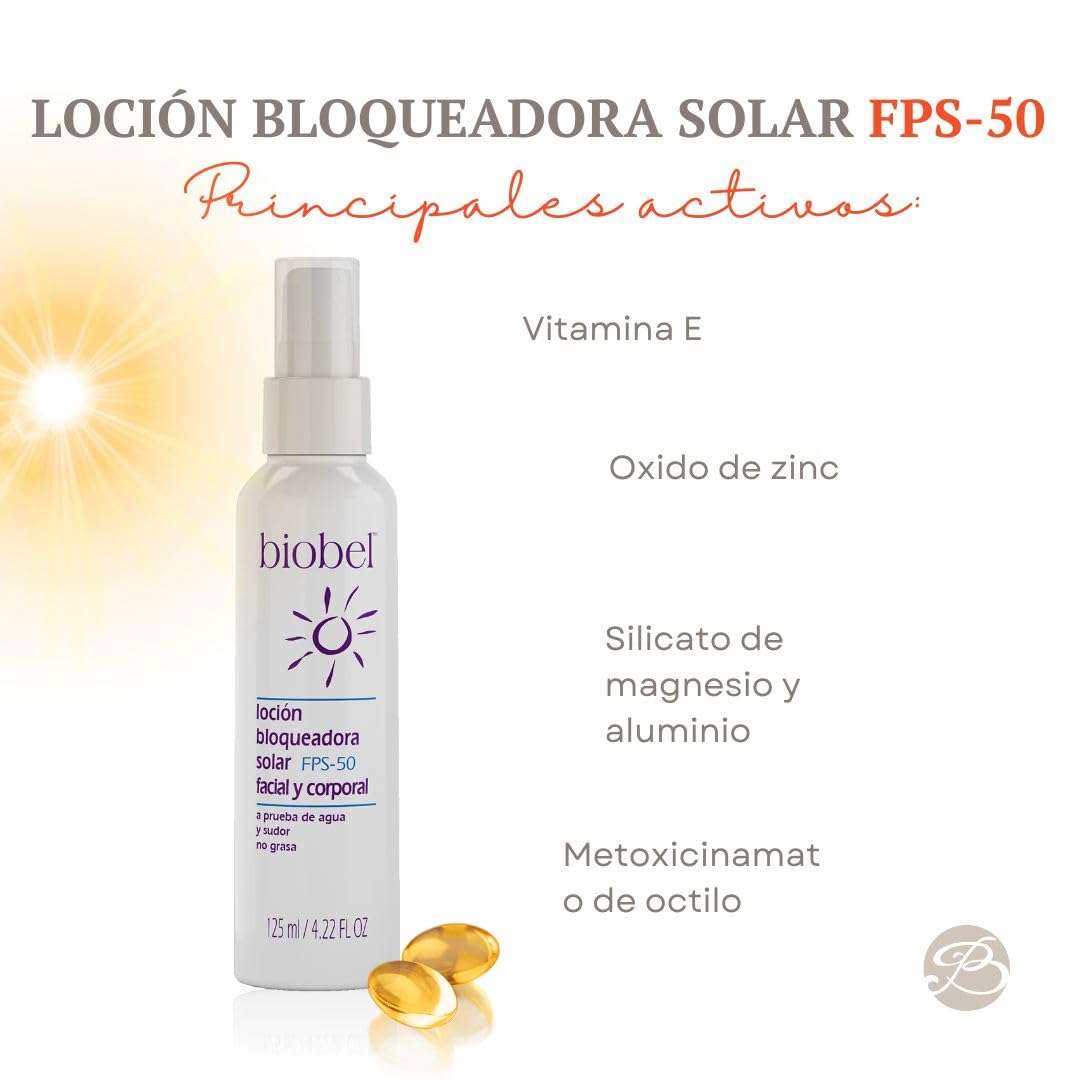Biobel Loción Bloqueadora Solar FPS-50 125ml
