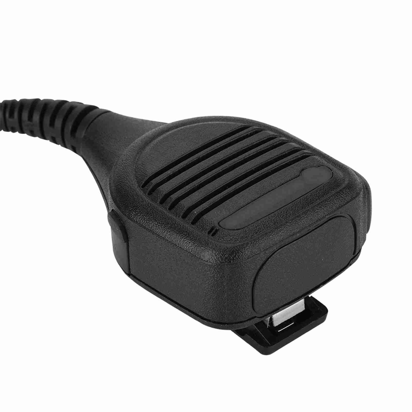 Hakeeta Micrófono de Mano Radio bidireccional Altavoz Mic 2 Pin Compatible para GP88S, GP2000, GP88, GP3688, transceptor de Walkie Talkie con Clip de cinturón de Acero, Negro