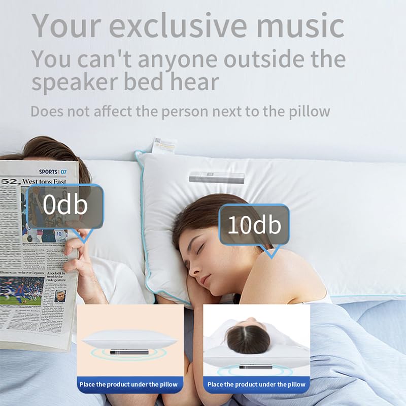 Altavoz Bluetooth Sleepbar Azul Rosa Conducción Ósea y Visualización LED Mini Auriculares para Dormir Lateral y Temporizador