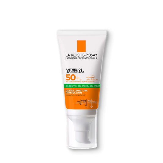 La Roche Posay Anthelios Toque Seco FPS 50+ Protector Solar Facial para Piel Grasa, 50 ml (el empaque puede variar)