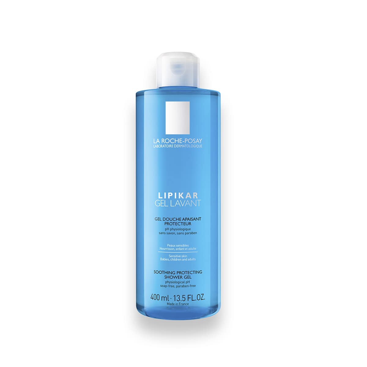 La Roche-Posay Lipikar Gel Lavant, Gel de Ducha con Niacinamida para Piel Sensible, Limpiador Suave para Rostro y Cuerpo para Todas las Pieles, 400 ml