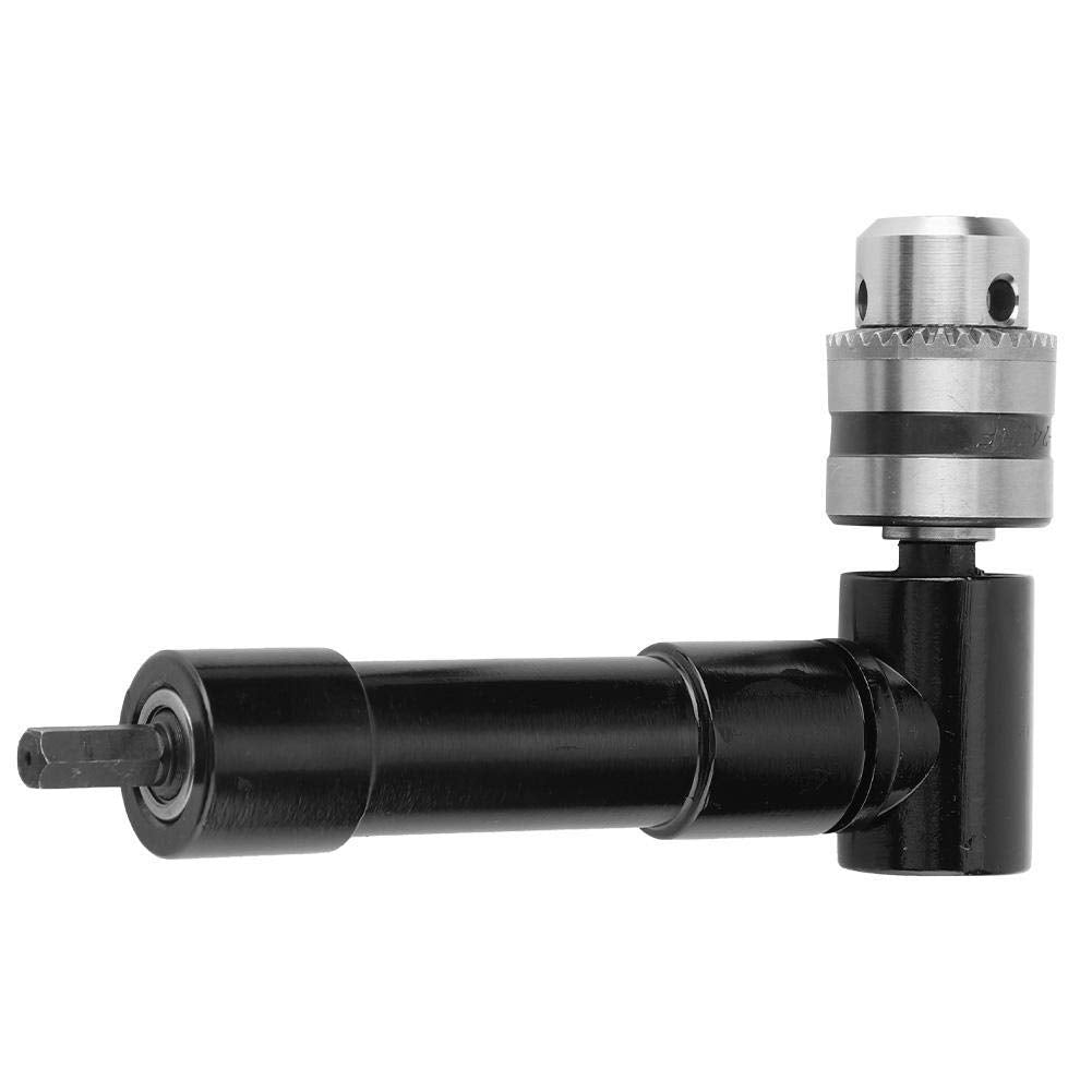 Adaptador de taladro en ángulo, taladro eléctrico en ángulo recto de 90 grados Herramienta de potencia de dispositivo de esquina de mandril de tres mordazas