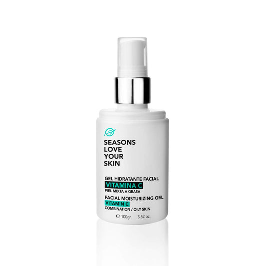 Seasons Love Your Skin Gel Hidratante Facial Ultraligero de Rápida Absorción Enriquecido con Vitamina C para Controlar el Exceso de Grasa para Piel Mixta a Grasa 100 ml