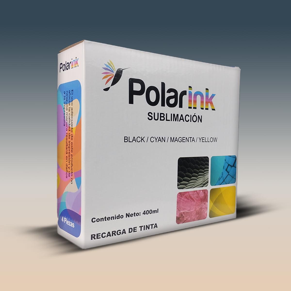 Kit Botellas de Tinta Sublimación POLARINK Negro Universal Compatible para Sublimar
